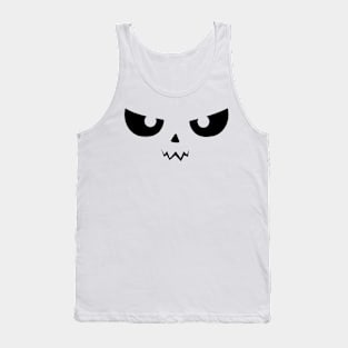 Scary Halloween Face Black Tank Top